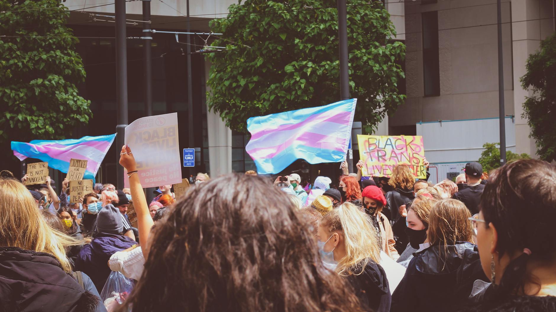 people gathering on street