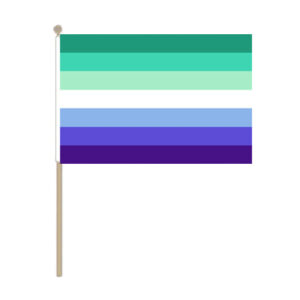 Gay Men Handheld Pride Flag (22.5cm x 15cm)
